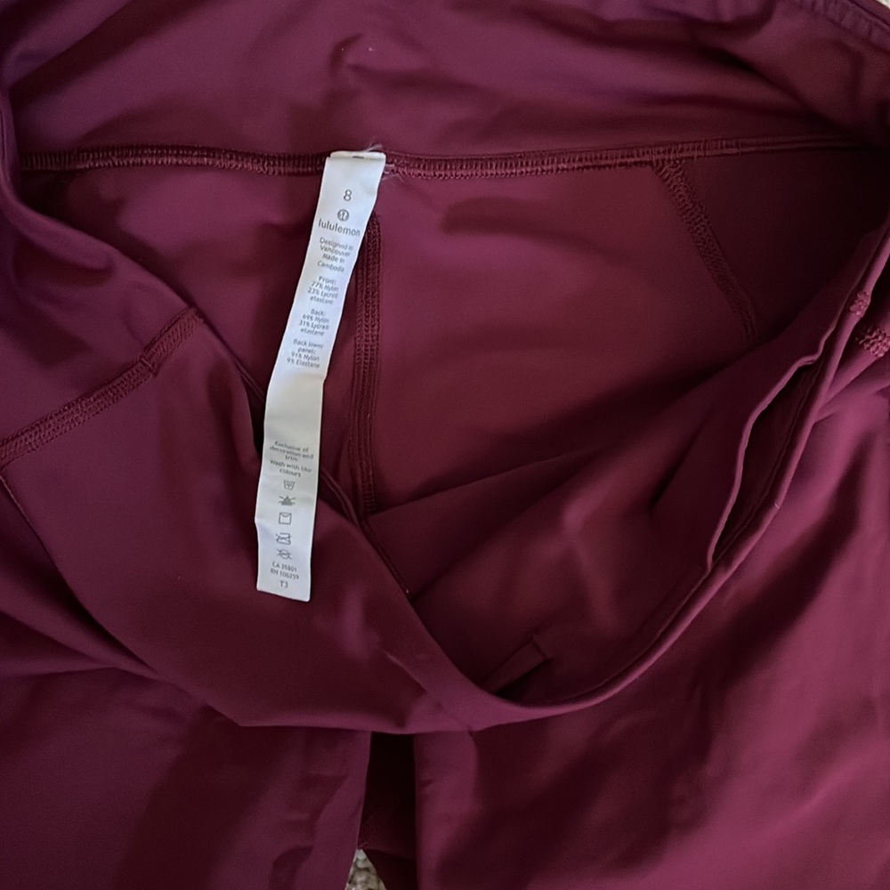 Lululemon Pace Rival Crop *22" In Ruby Wine - image 5